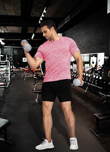 MAGCOMSEN Men's Workout T-Shirts Quick Dry Athletic Moisture Wicking Performance Shirt for Running Gym in Kuwait