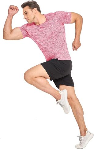 MAGCOMSEN Men's Workout T-Shirts Quick Dry Athletic Moisture Wicking Performance Shirt for Running Gym in Kuwait