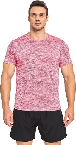 MAGCOMSEN Men's Workout T-Shirts Quick Dry Athletic Moisture Wicking Performance Shirt for Running Gym in Kuwait