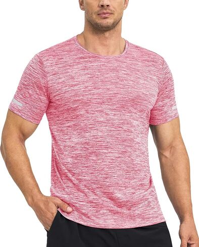 MAGCOMSEN Men's Workout T-Shirts Quick Dry Athletic Moisture Wicking Performance Shirt for Running Gym in Kuwait