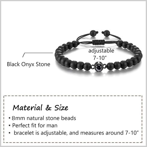 JOGDIAM Gifts for Dad Husband Boyfriend Anniversary Bracelet Gifts for Him Boyfriend Husband 100 Language Love Bracelet in Saudi Arabia