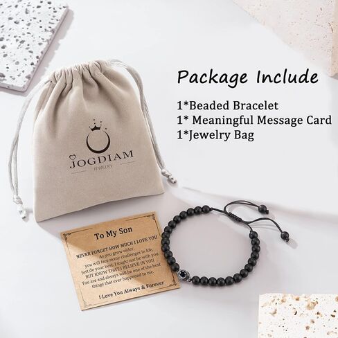 JOGDIAM Gifts for Dad Husband Boyfriend Anniversary Bracelet Gifts for Him Boyfriend Husband 100 Language Love Bracelet in Saudi Arabia