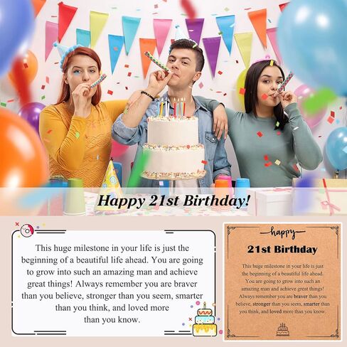 UPROMI 21/30/40/50/60/70 هدايا عيد ميلاد له، سوار حبل مرن للرجال in Kuwait