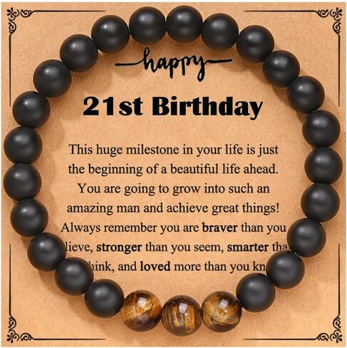 UPROMI 21/30/40/50/60/70 هدايا عيد ميلاد له، سوار حبل مرن للرجال in Kuwait