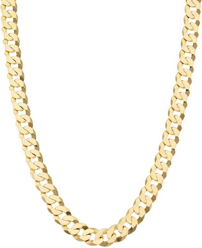 Miabella الصلبة 18K الذهب على الفضة الاسترليني الإيطالية 7mm قطع الماس الكوبية ربط سلسلة قلادة للرجال والنساء in Kuwait