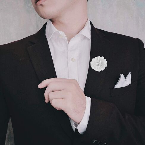 Umo Lorenzo Lapel Pins for Men - Flower Pin Suit Accessories + Boutonniere Pins in Saudi Arabia