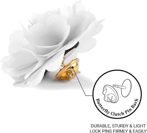 Umo Lorenzo Lapel Pins for Men - Flower Pin Suit Accessories + Boutonniere Pins in Saudi Arabia