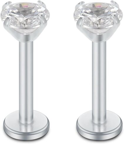 SCERRING 16 جرام حلقات الشفاه واضحة تشيكوسلوفاكيا Labret مونرو الشفاه الدائري الزنمة مسمار اللولب القرط مسمار ثقب المجوهرات بار طول 6 مللي متر 8 مللي متر 10 مللي متر 6-18 قطعة in Kuwait