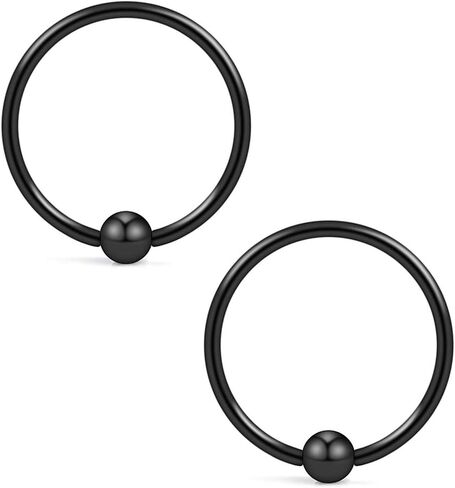 Ruifan 22G 8mm Nose Hoop Lip Eyebrow Tongue Helix Tragus Cartilage Septum Piercing Ring 2-12PCS in Saudi Arabia