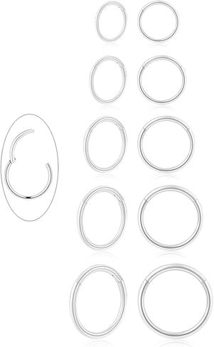 MOTBEGIT Small Gold Hoop Earrings: 14K Gold Plated Huggie Hoop Earrings for Cartilage Helix Tragus 18g Tiny Thin Hoop Earrings for Women Men Girls in Saudi Arabia