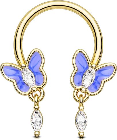أقراط OUFER الفراشة Daith، حلقات أنف من الفولاذ الجراحي 316L، مجوهرات ثقب محارة Daith Tragus Conch 16G، أقراط حلقية غضروفية للنساء والرجال... in Kuwait