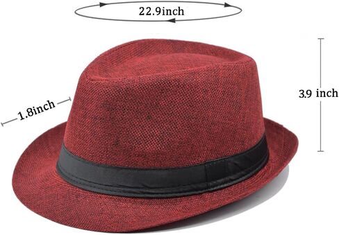 Gionforsy 5 Pack Mens Fedora Hat Classic 1920s قبعة قصيرة حافة فيدورا قبعات الصيف الشاطئ بنما قبعة للرجال والنساء in Kuwait