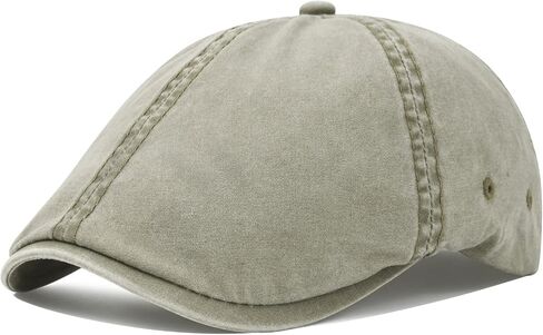 VOBOOM Cotton Washing Flat Cap Cabbie Hat Gatsby Ivy Irish Hunting Newsboy in Kuwait