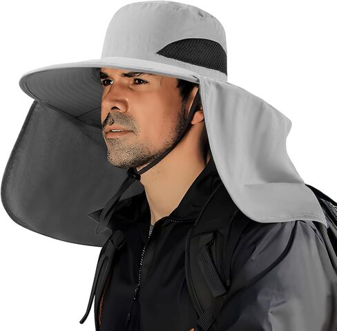 DOCVIT Fishing Hat for Men&Women,Outdoor UV Waterproof Wide Brim Bucket Hat,UPF50+ Sun Hat with Neck Flap in Saudi Arabia