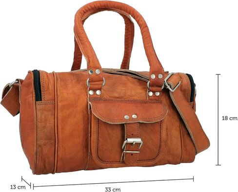 Gusti Leder nature" Harley" جلد طبيعي Holdall حقيبة رياضية كل يوم كروس بودي صغيرة للجنسين بني R25b, ريتش براون, S, حقيبة دافل للسفر in Kuwait