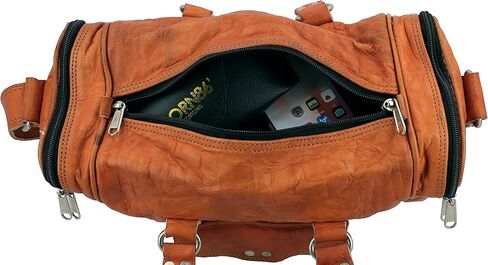 Gusti Leder nature" Harley" جلد طبيعي Holdall حقيبة رياضية كل يوم كروس بودي صغيرة للجنسين بني R25b, ريتش براون, S, حقيبة دافل للسفر in Kuwait