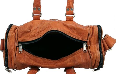 Gusti Leder nature" Harley" جلد طبيعي Holdall حقيبة رياضية كل يوم كروس بودي صغيرة للجنسين بني R25b, ريتش براون, S, حقيبة دافل للسفر in Kuwait