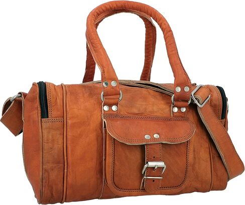 Gusti Leder nature" Harley" جلد طبيعي Holdall حقيبة رياضية كل يوم كروس بودي صغيرة للجنسين بني R25b, ريتش براون, S, حقيبة دافل للسفر in Kuwait
