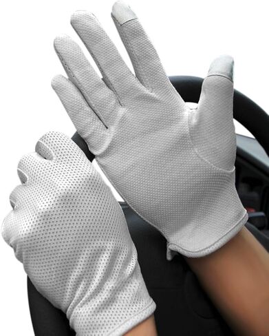 Mens Driving Gloves Summer UV Sun gloves Non Slip Touchscreen Cotton Gloves Outdoor Sunblock Gloves for Cycling Motorcycle in Saudi Arabia