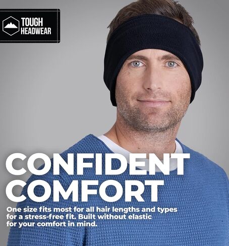 Tough Headwear Ear Warmer Headband - Ear Muffs - Running Winter Headband, Fleece Headband for Men & Women for Cold Weather in Saudi Arabia
