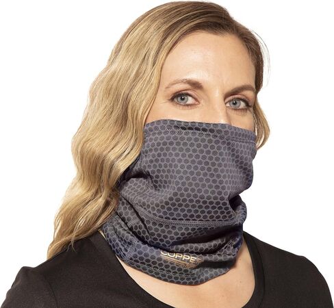 Copper Fit Unisex Adult Guardwell Face Cover and Neck Gaiter, Charcoal in Saudi Arabia
