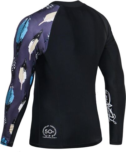HUGE SPORTS Men's Splice UV Sun Protection UPF 50+ Skins Rash Guard Long Sleeves in Saudi Arabia