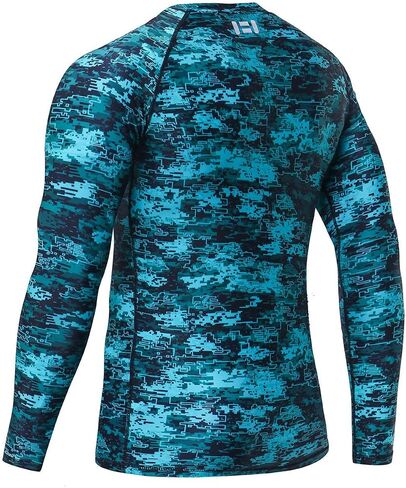 HUGE SPORTS Men's Splice UV Sun Protection UPF 50+ Skins Rash Guard Long Sleeves in Saudi Arabia