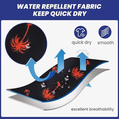 maamgic Mens Boys Short 80s 90s Vintage Swim Trunks with Mesh Lining Quick Dry Swim Suits Board Shorts in Kuwait