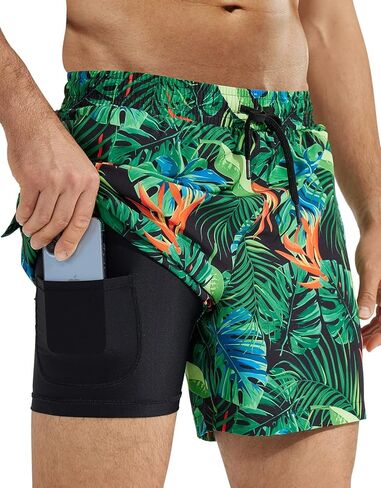 شورت سباحة رجالي من Blutown سريع الجفاف وخفيف الوزن وبطانة داخلية قابلة للتمدد مقاس 5.5 بوصة in Kuwait