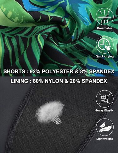 شورت سباحة رجالي من Blutown سريع الجفاف وخفيف الوزن وبطانة داخلية قابلة للتمدد مقاس 5.5 بوصة in Kuwait