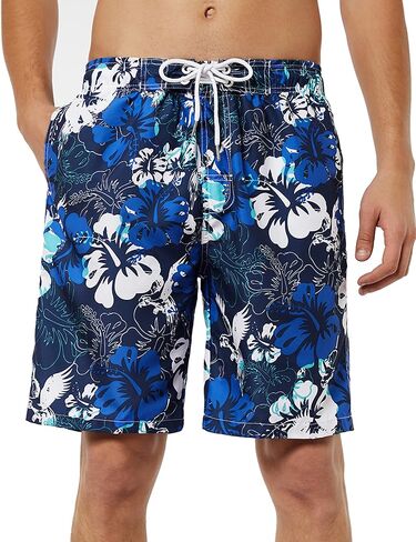 سراويل سباحة للرجال من KAILUA SURF طويلة، شورتات قصيرة سريعة الجفاف للرجال، بدلات استحمام للرجال بطول 9 بوصات مع بطانة شبكية in Kuwait