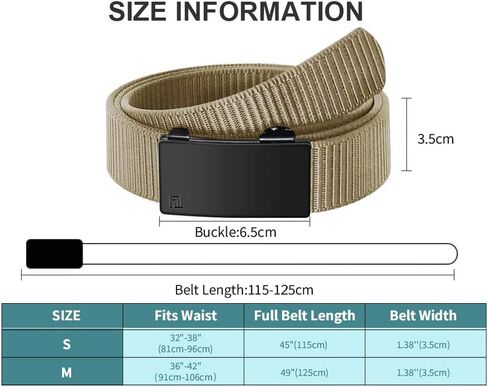 حزام شبكي بسقاطة للرجال من FAIRWIN، حزام بإبزيم أوتوماتيكي من النايلون مقاس 1.25 بوصة، حزام غير مرئي بدون ثقوب للرجال in Kuwait