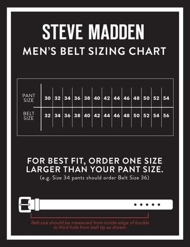 Steve Madden Men's Dress Casual Every Day Leather Belt in Kuwait