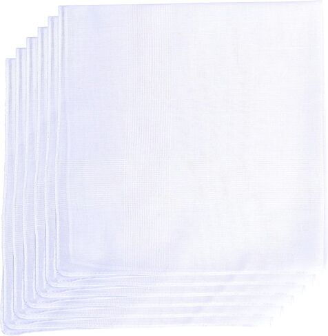 Van Heusen 6 pack Men's Fine Handkerchiefs (White- Permanent Press) in Saudi Arabia
