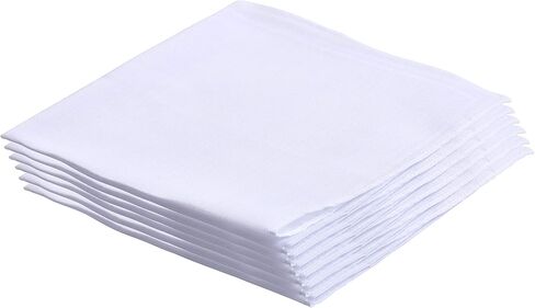 Van Heusen 6 pack Men's Fine Handkerchiefs (White- Permanent Press) in Saudi Arabia