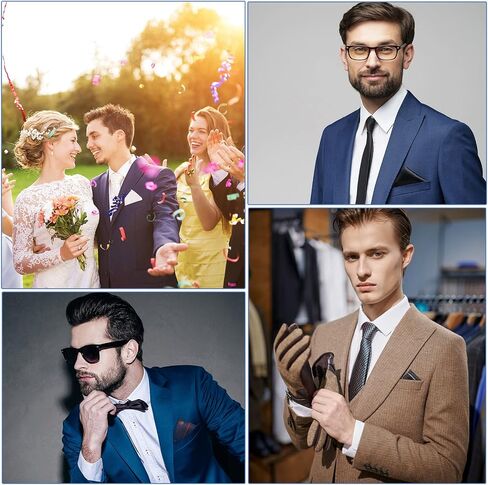 SATINIOR 24 Pieces Mens Pocket Squares Mens Handkerchief Soft Colored Men Assorted Hankies for Wedding Party (Stylish Style) in Saudi Arabia
