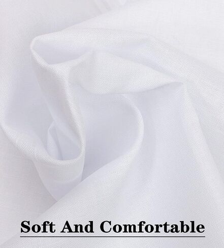 Scotamalone Men's Handkerchiefs 100% Soft Cotton White Hankie Hankerchieves in Kuwait