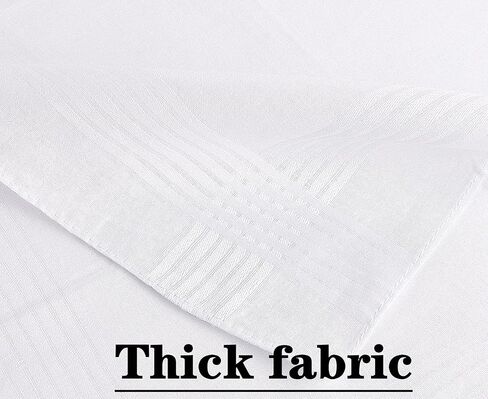 Scotamalone Men's Handkerchiefs 100% Soft Cotton White Hankie Hankerchieves in Kuwait