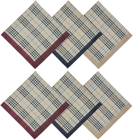Selected Hanky 100% Cotton Men's Handkerchief 6 Piece Gift Set in Saudi Arabia