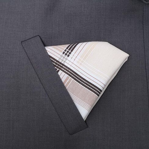 Soft Cotton Handkerchiefs for Men with Elegant Pattern in Assorted Color, 16 inches Large hankies in Kuwait