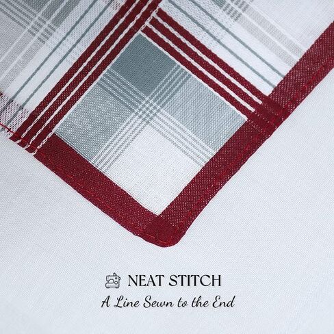 Soft Cotton Handkerchiefs for Men with Elegant Pattern in Assorted Color, 16 inches Large hankies in Kuwait