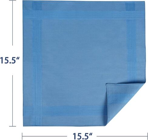 Zenssia Men's Pure Cotton Handkerchiefs with Hem, Bulk Set Hankies in Saudi Arabia
