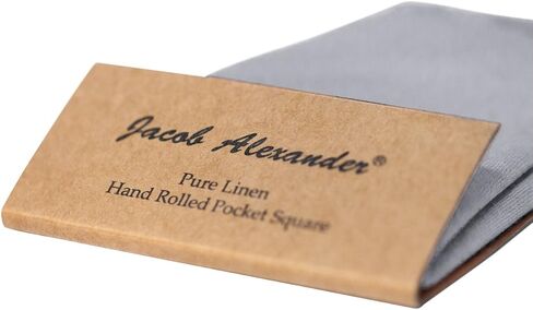 Jacob Alexander Linen Handrolled 15" x 15" Pocket Square Hanky in Saudi Arabia
