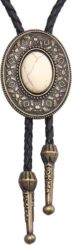 GelConnie Native American Bolo Tie Rodeo Cowboy Leather Necktie Western Necklace Costume Accessories for Men,Women in Saudi Arabia