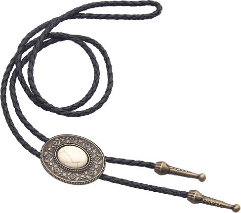 GelConnie Native American Bolo Tie Rodeo Cowboy Leather Necktie Western Necklace Costume Accessories for Men,Women in Saudi Arabia