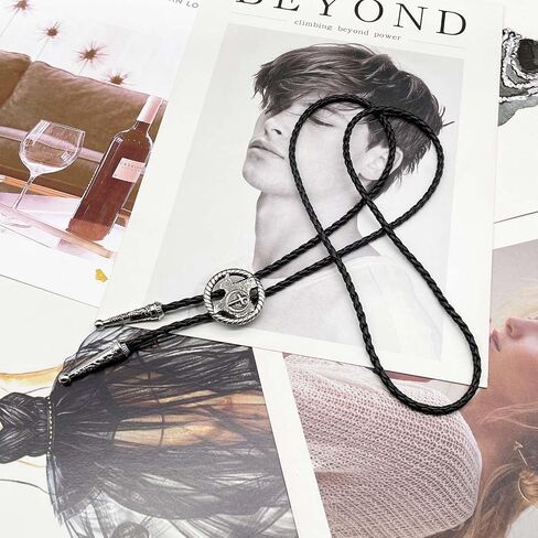 BRBAM Western Cowboy Texas Style Vintage Bolo Tie Fashion Texas Map وLone Star Leather Bolo Tie Necktie Necklace in Kuwait
