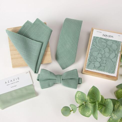 Spring Notion Men's Linen Blend Bow Tie in Saudi Arabia