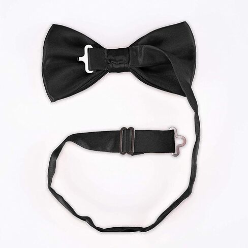 AVANTMEN Men's Bowties Formal Satin Solid - 6/12 Pack Bow Ties Pre-tied Adjustable Ties for Men Many Colors Option in bulk in Kuwait
