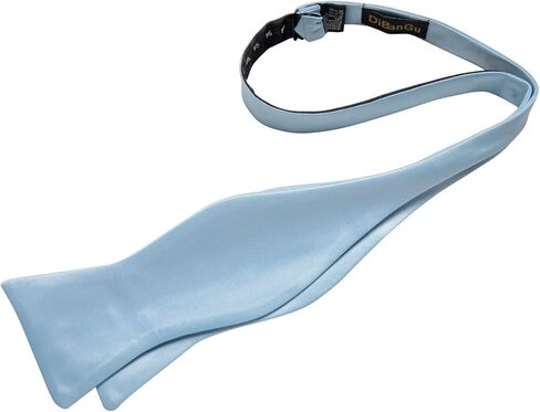 DiBanGu 3PCS Bow Ties for Men Self Tie Bow Tie and Pocket Square Set Adjustable Solid Satin Formal Tuxedo Bow Tie Wedding in Kuwait