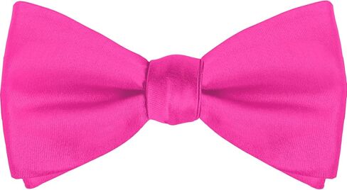 KissTies Solid Satin Pre-Tied Bow Tie Adult's Adjustable Tuxedo Bowties in Saudi Arabia